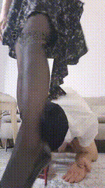 【一茶S】047 黑丝高跟踩脚垫