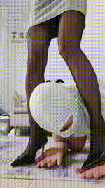 【一茶S】051 黑丝高跟脚下贱奴