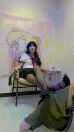 【六六】TJ：JK露脸调教贱狗