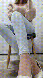 【白桃S】092第一视角-控射~贴脸剐舌头g头牛仔短丝~