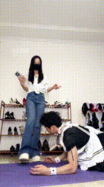 【静御殿下】牛仔裤女神白袜辱JS260128-23